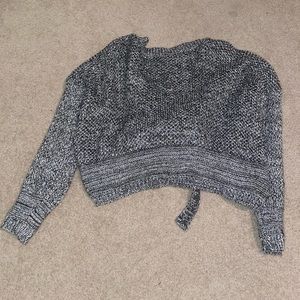 Women’s knit sweater, lace up tie back, AS